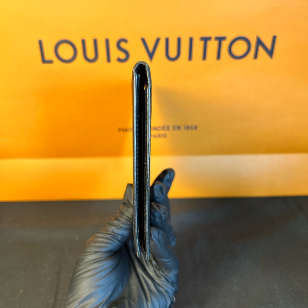 Louis Vuitton Black Epi Leather Long Slim Bifold Brazza Unisex Wallet  A74 - Picture 6 of 12